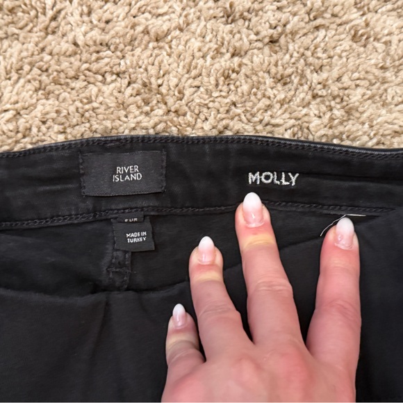 River Island Skinny Molly Maternity Jeans, Black - Picture 3 of 4